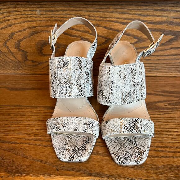 Charles by Charles David Reptile Print Maison Block-Heel City Sandals - SIZE 8M - Picture 11 of 12